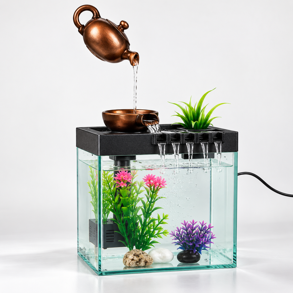 HAVN Living Aquarium LED Tabletop Fountain