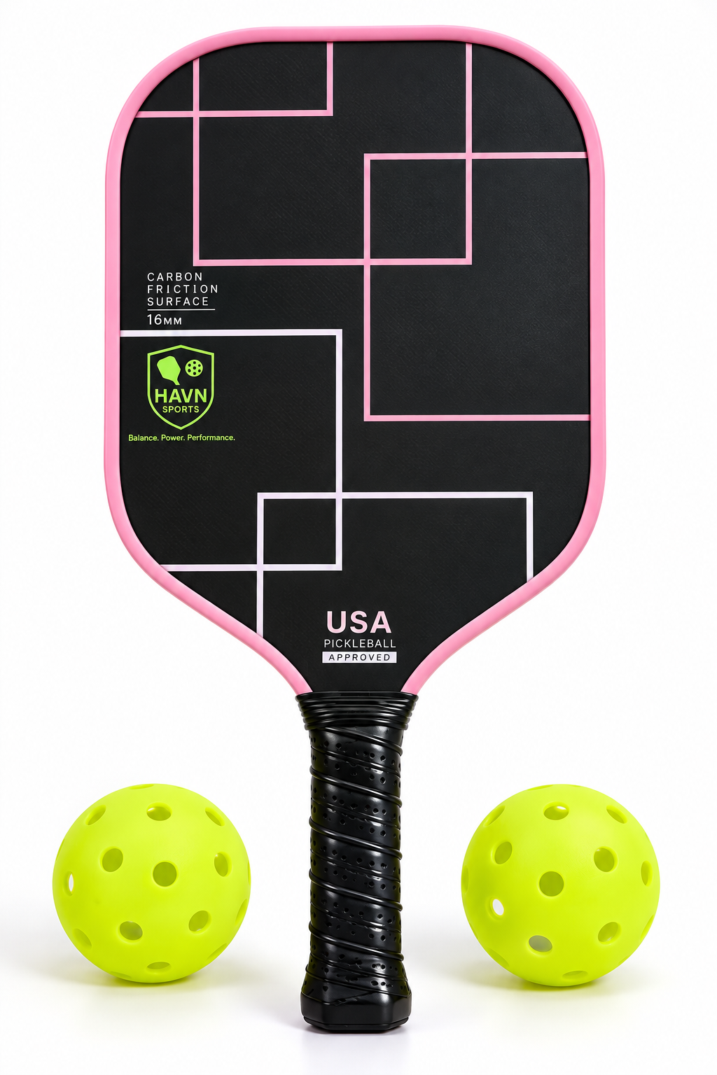 HAVN Sports T700 Carbon Fiber Pickleball Paddle set with 2 outdoor balls