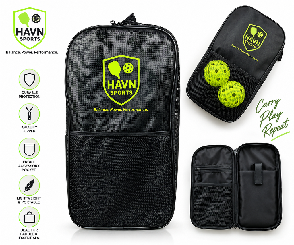 HAVN Sports T700 Carbon Fiber Pickleball Paddle set with 2 outdoor balls