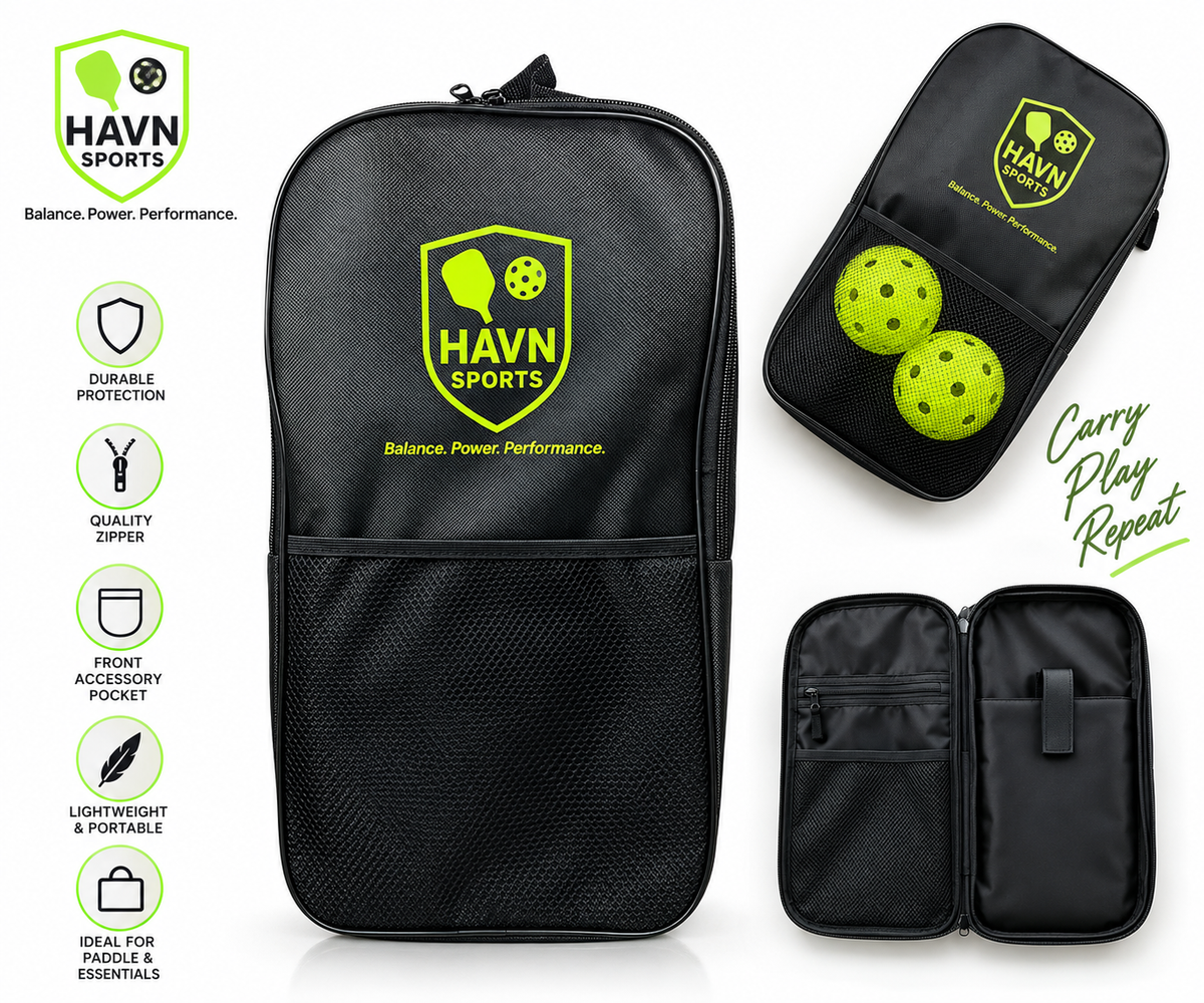 HAVN Sports T700 Carbon Fiber Pickleball Paddle set with 2 outdoor balls
