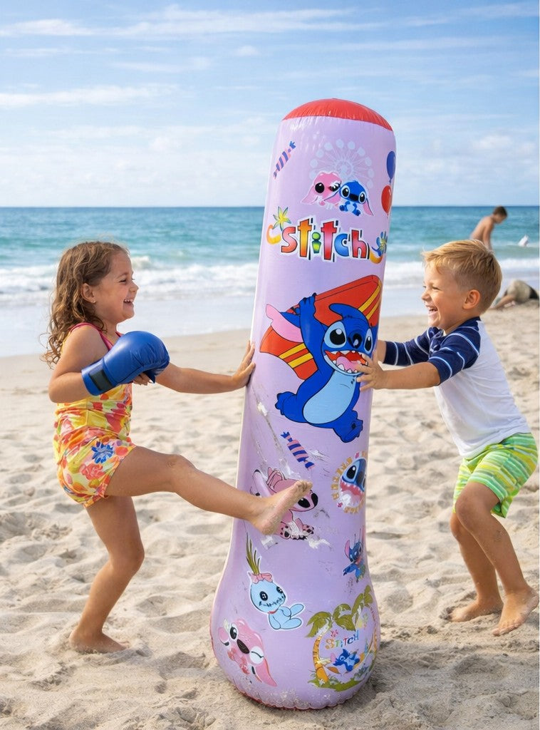Beach/Home Inflatable self-balancing Punch bag/balloon (Stitch print)