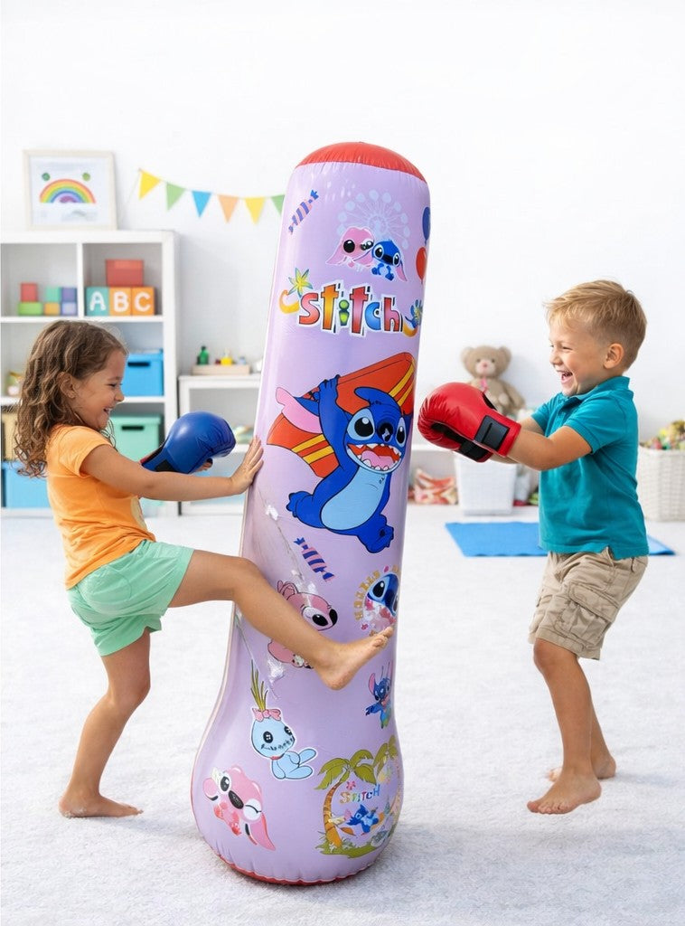 Beach/Home Inflatable self-balancing Punch bag/balloon (Stitch print)