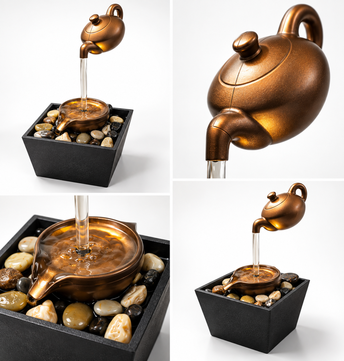 HAVN Living Teapot LED Tabletop Water Fountain - Bronze